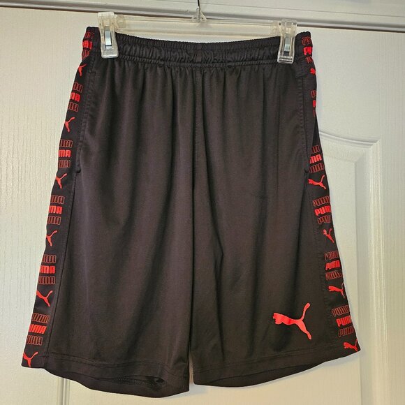 Puma Mens Shorts Black and Red Size Medium - Picture 1 of 5